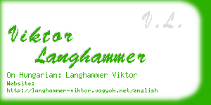 viktor langhammer business card